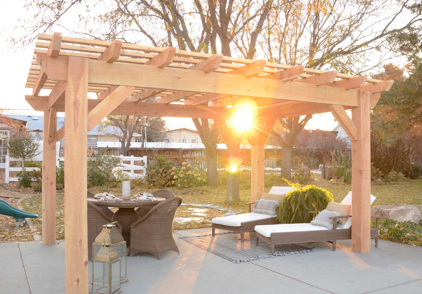 nakedTREEpergola by Notched - it's just a pergola. no sap. no crap. Incense Cedar Pergola Kit.