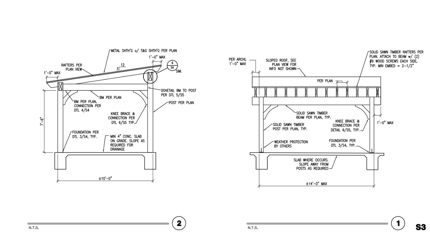 nakedTREEpergola - Site Specific Plans