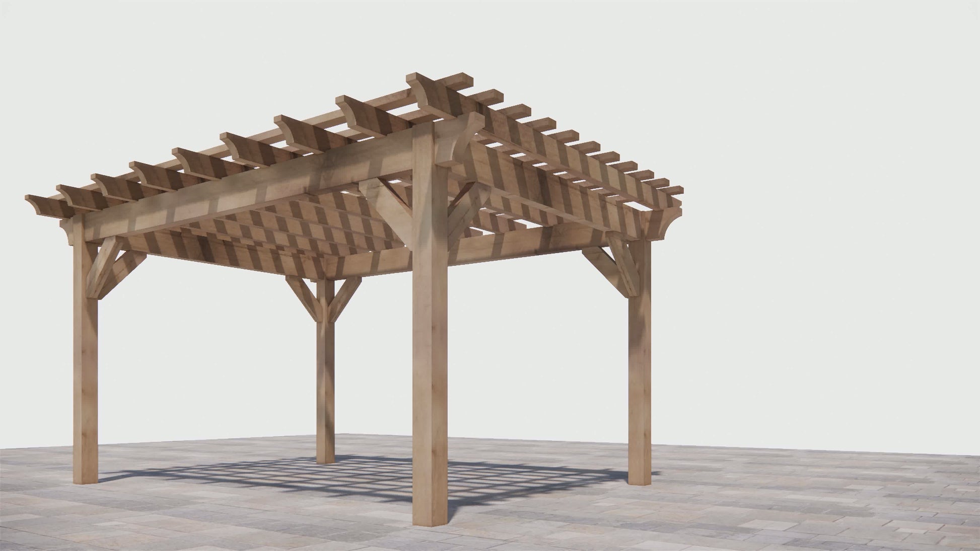 12x16 Incense Cedar Naked Tree Pergola