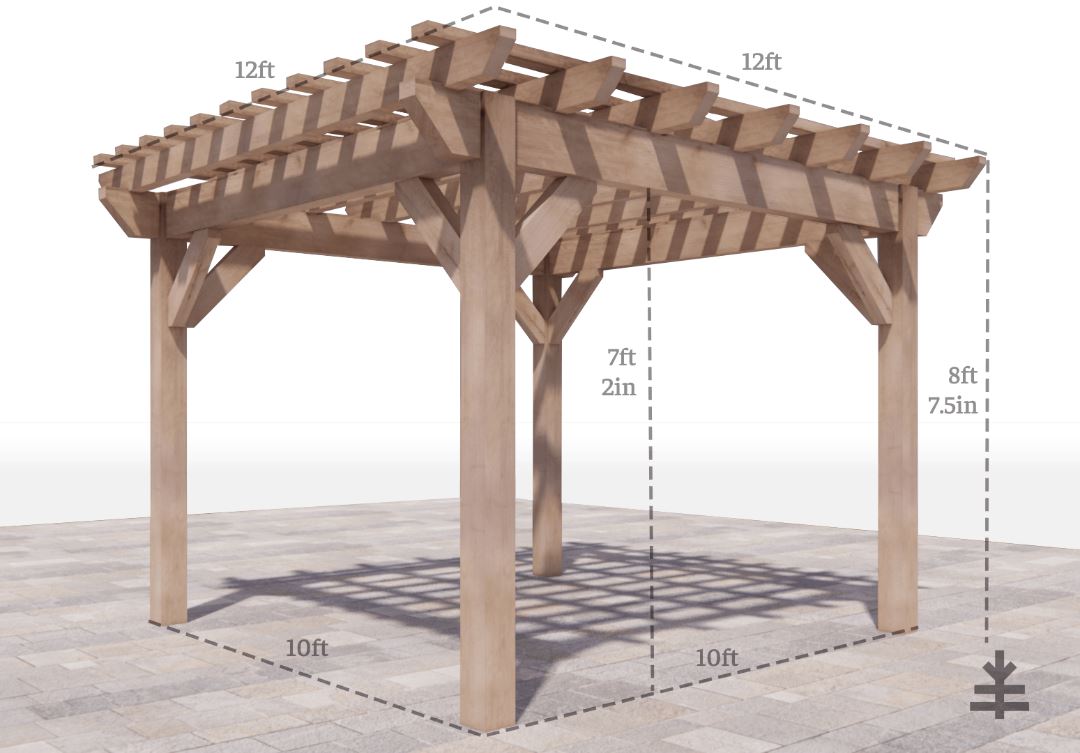 nakedTREEpergola by Notched - it's just a pergola. no sap. no crap. Incense Cedar Pergola Kit.