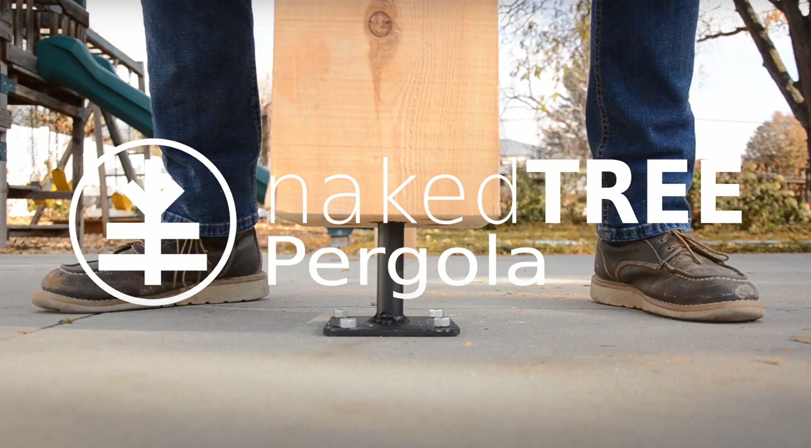Load video: It&#39;s that simple. Building a naked tree pergola