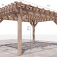 12x16 angled pergola with dimensions 10x14 footprint 7ft 2in head clearance 8ft 7.5 in height